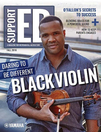 cover of the Fall 2016 issue of SupportED featuring violinist Kev Marcus of Black Violin