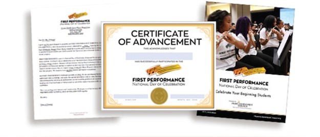 elements of the First Performance National Day of Celebration toolkit provided by the Music Achievement Council