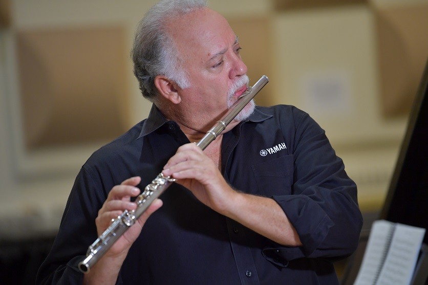 Denis DiBlasio playing the flute
