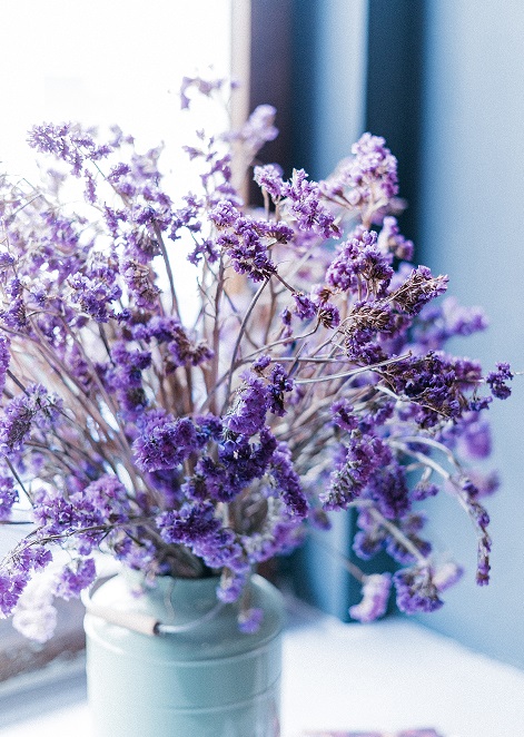 vase of lavender