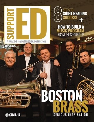 cover of the 2017v4 issue of SupportED featuring the Boston Brass