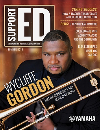 cover of the Summer 2016 issue of SupportED featuring trombonist Wycliffe Gordon