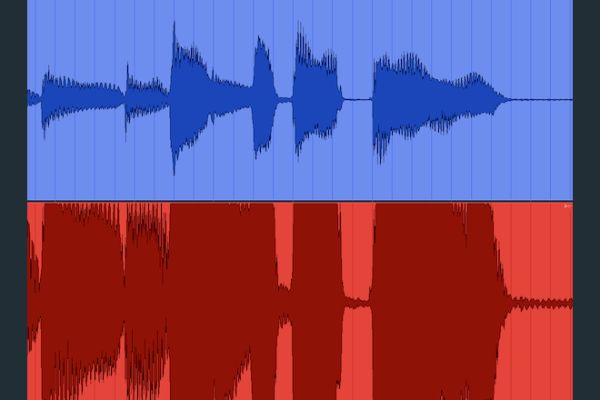 A guitar waveform that has been clipped.