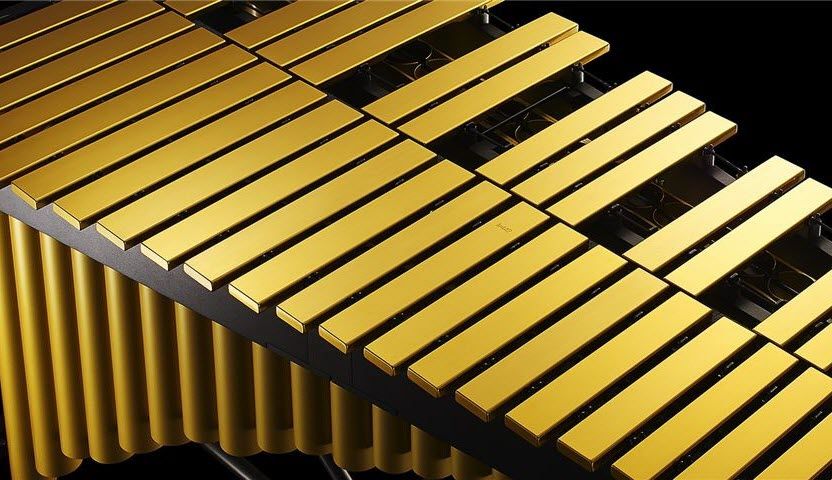 View of a vibraphone from above.