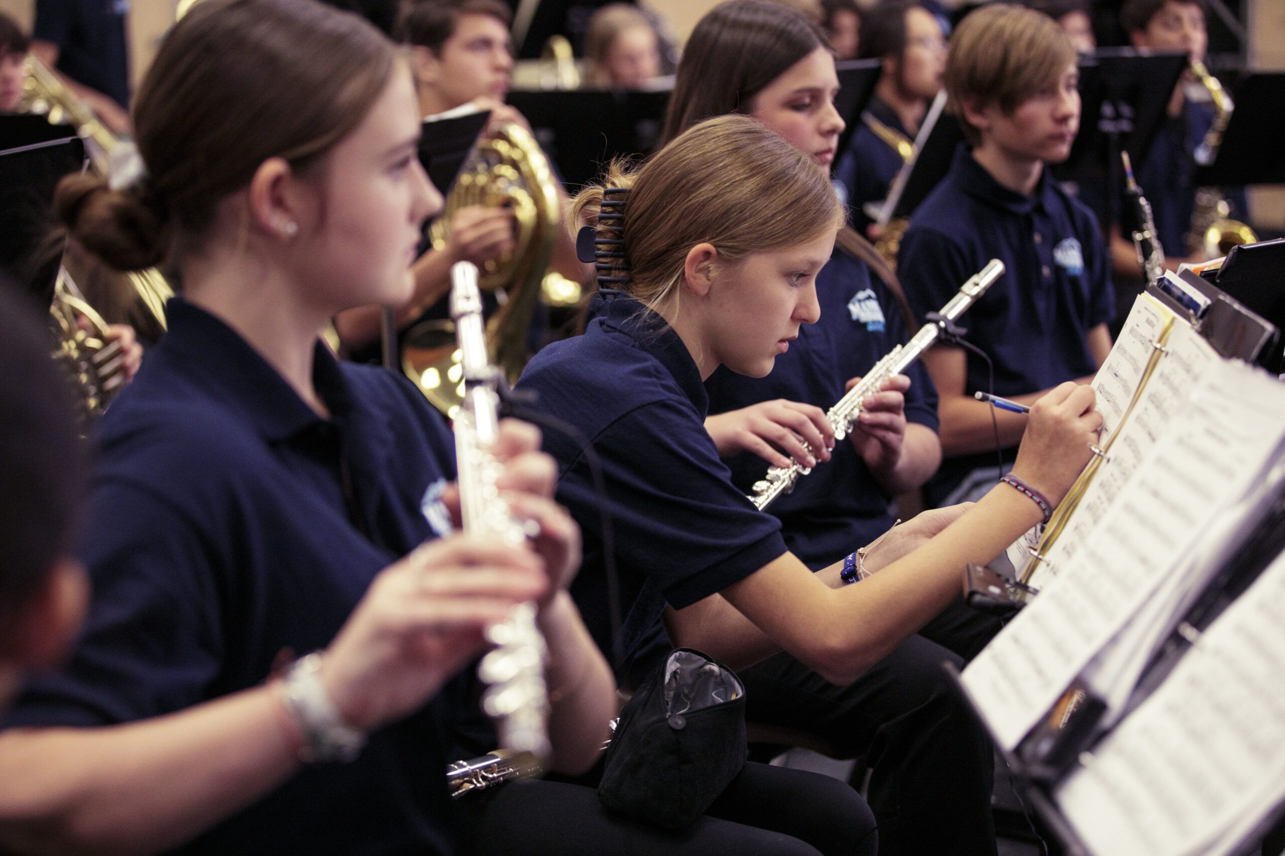 rehearsal for winds section