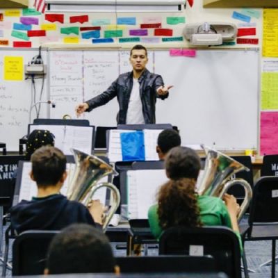 2024 Yamaha "40 Under 40" educator Alex Mutz conducting