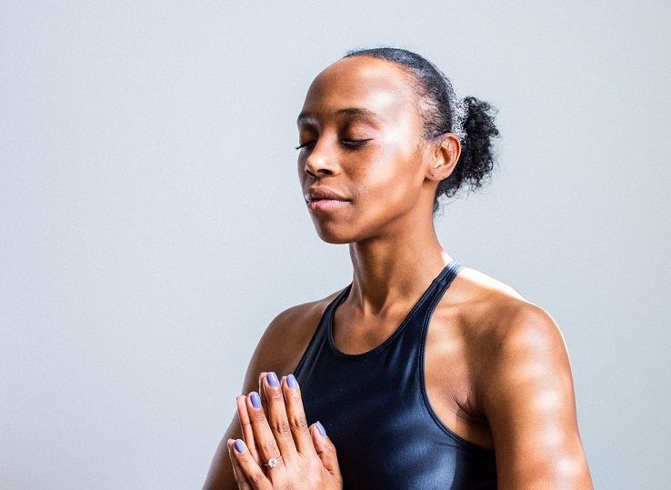 woman doing yoga