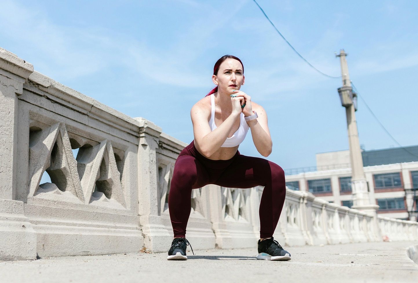 woman exercising - squats