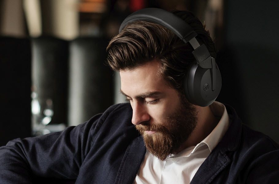 Man with headphones.