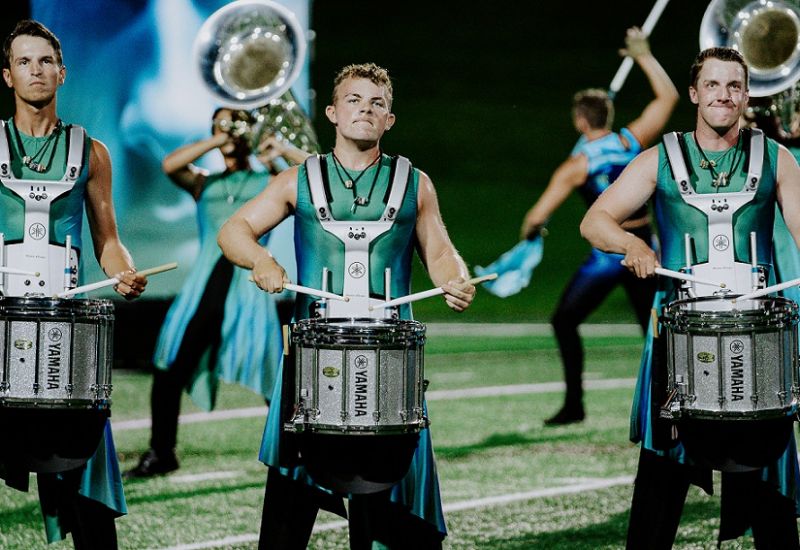drum corps using Yamaha carriers