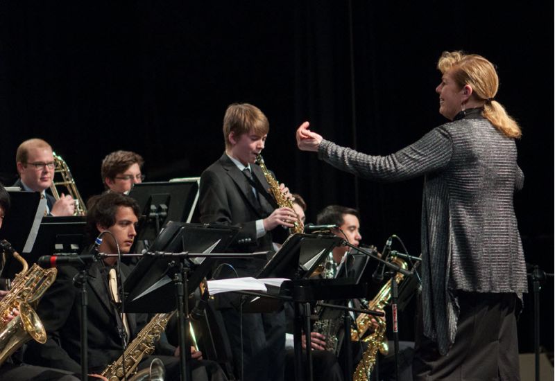 group piano class at Cibola High School