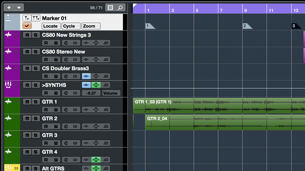 Screenshot of the Steinberg Cubase app.