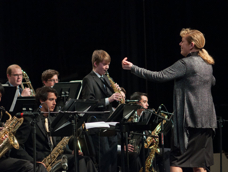 group piano class at Cibola High School