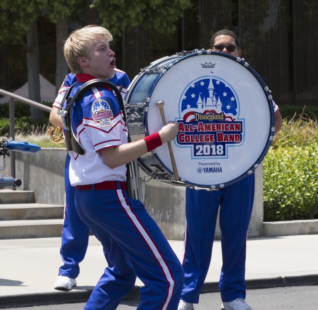 Orchestra Disneyland child playing the drum.