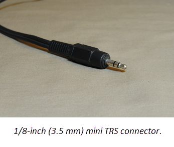 1/8-inch (3.5 mm) mini TRS connector.