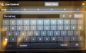 Screenshot of onscreen keyboard.