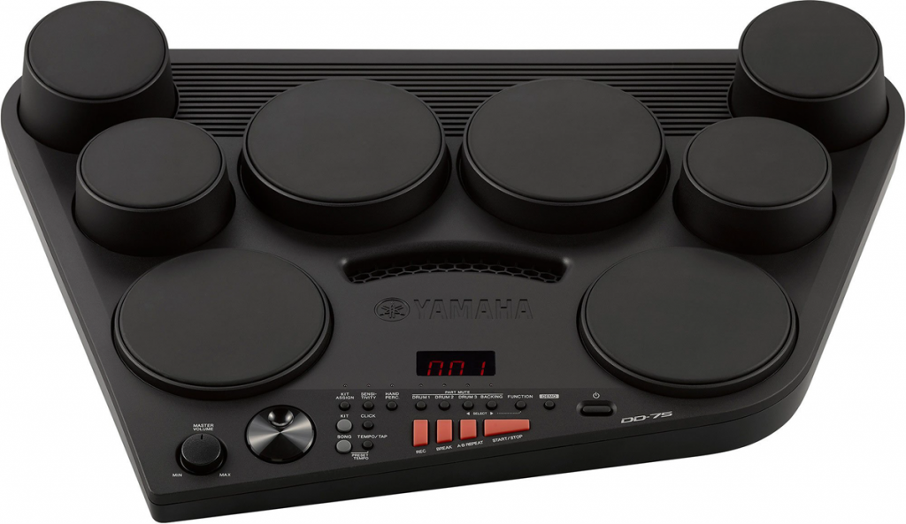 Electronic drum pad with 9 heads and controls.