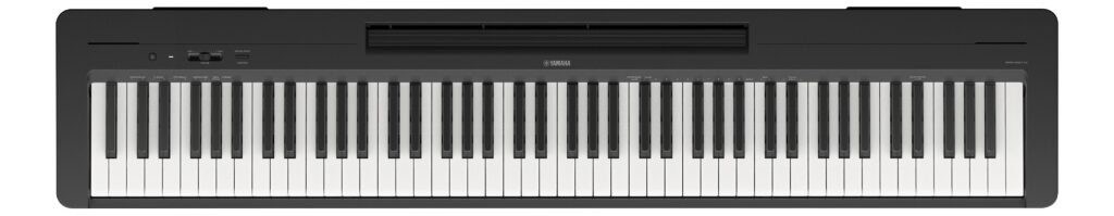 An electronic keyboard with 88 keys.