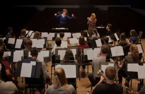 Yamaha Master Educator Emily Threinen conducting