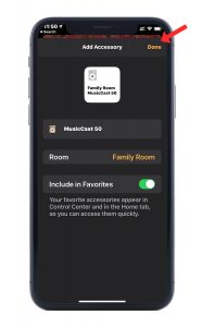 Screenshot of Apple Home app's "add accessory" screen.