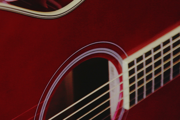 Close-up shot of FG-TA TransAcoustic Guitar.