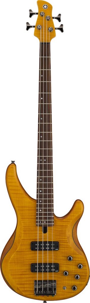 4-string bass guitar with alder/maple-laminated body.