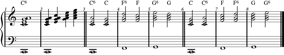 6th chord movement.