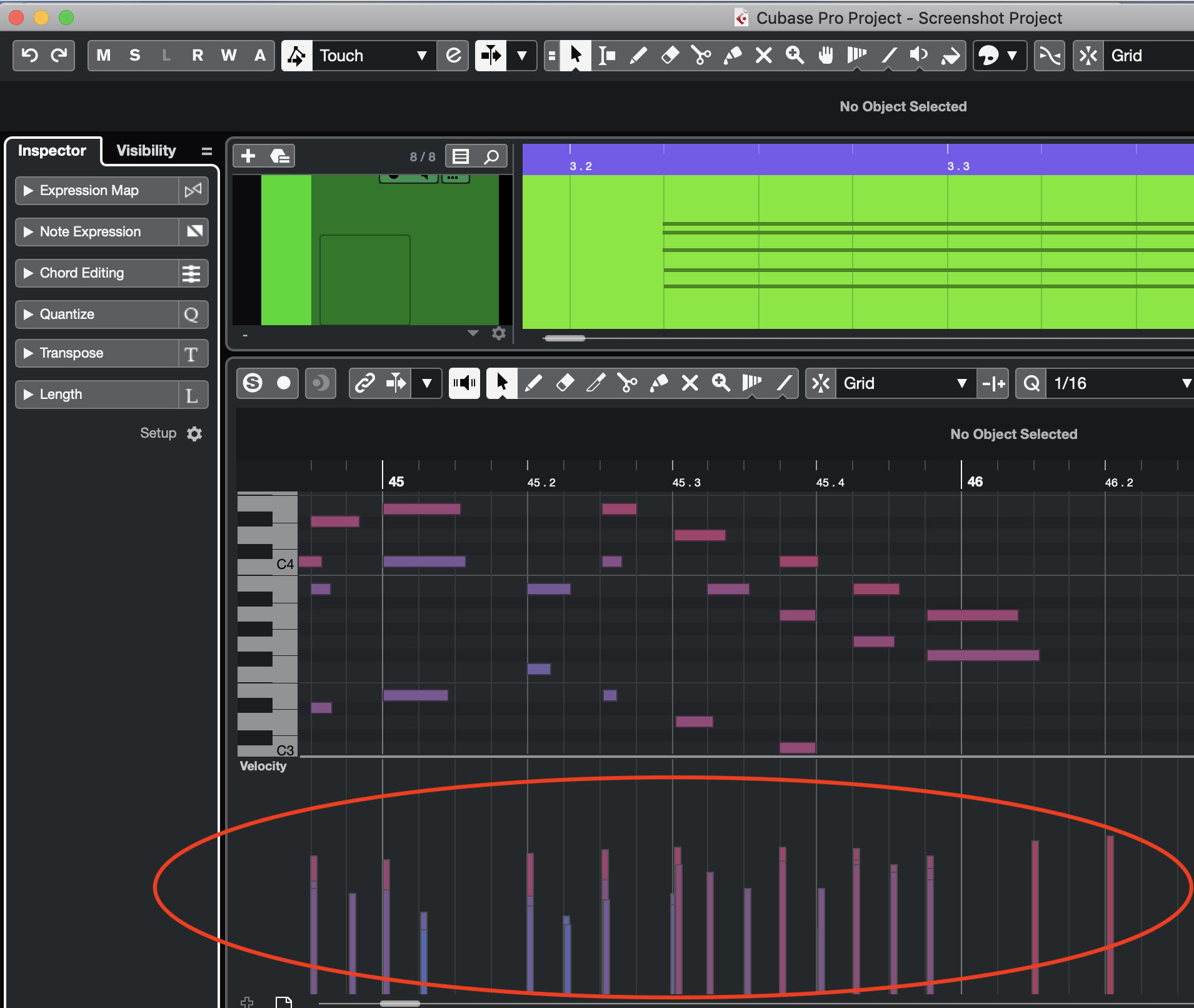 midi velocity settings mulab