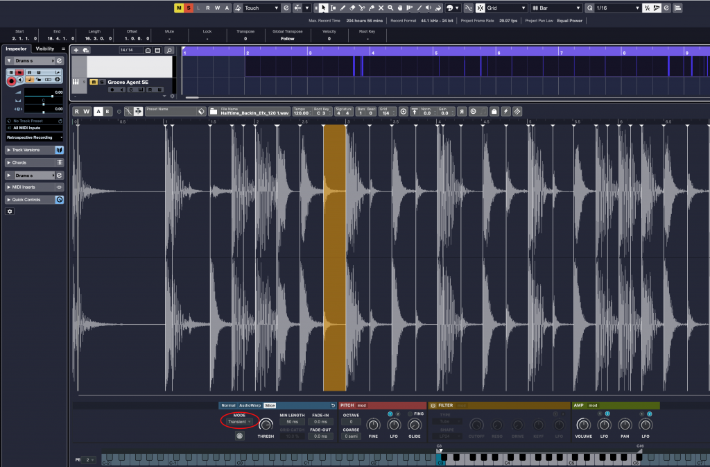 Screenshot of soundwaves.
