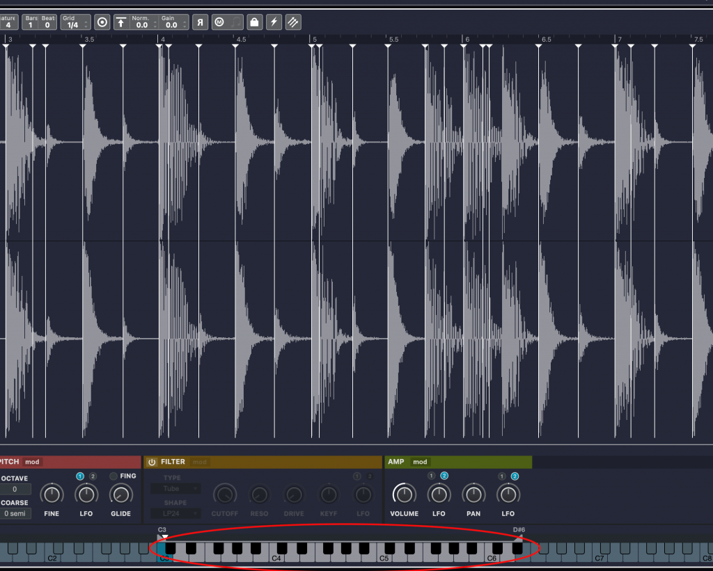 Screenshot of sound waves.
