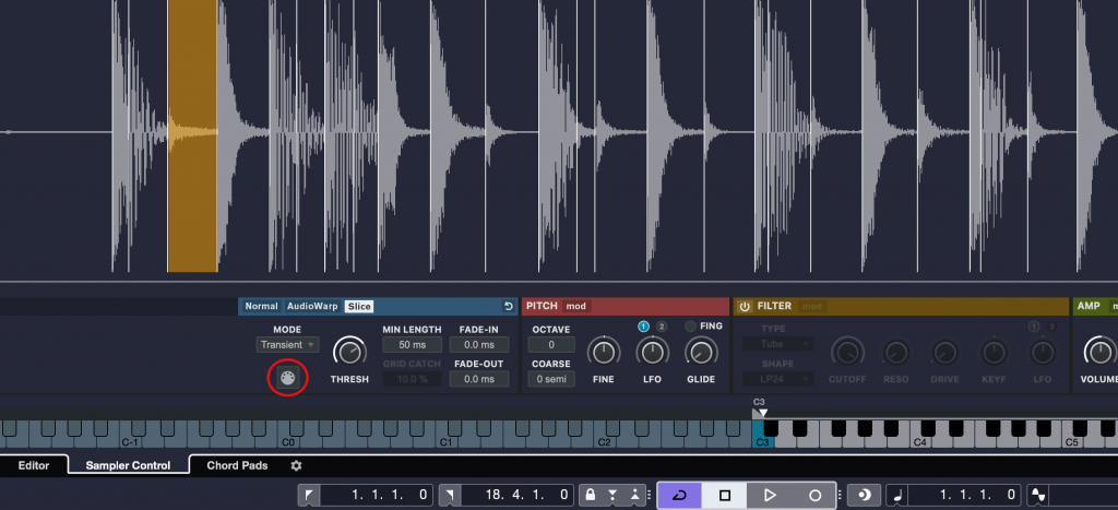 Screenshot of sound wave.