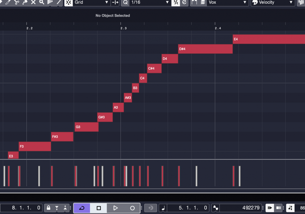 Screenshot of frequency chart.