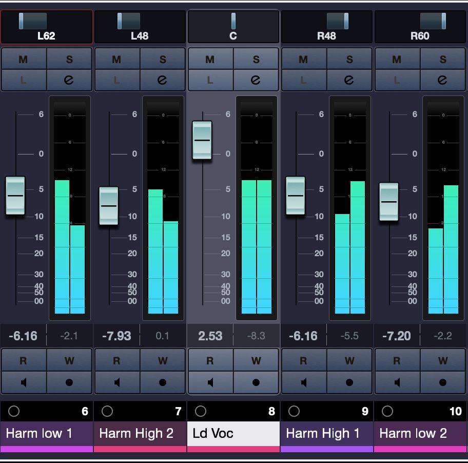 Screenshot showing music levels.