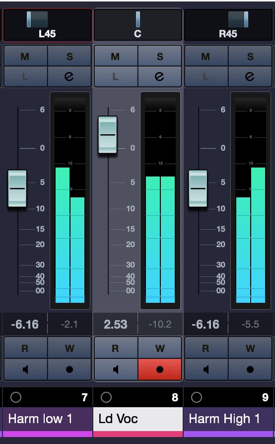 Screenshot showing music levels