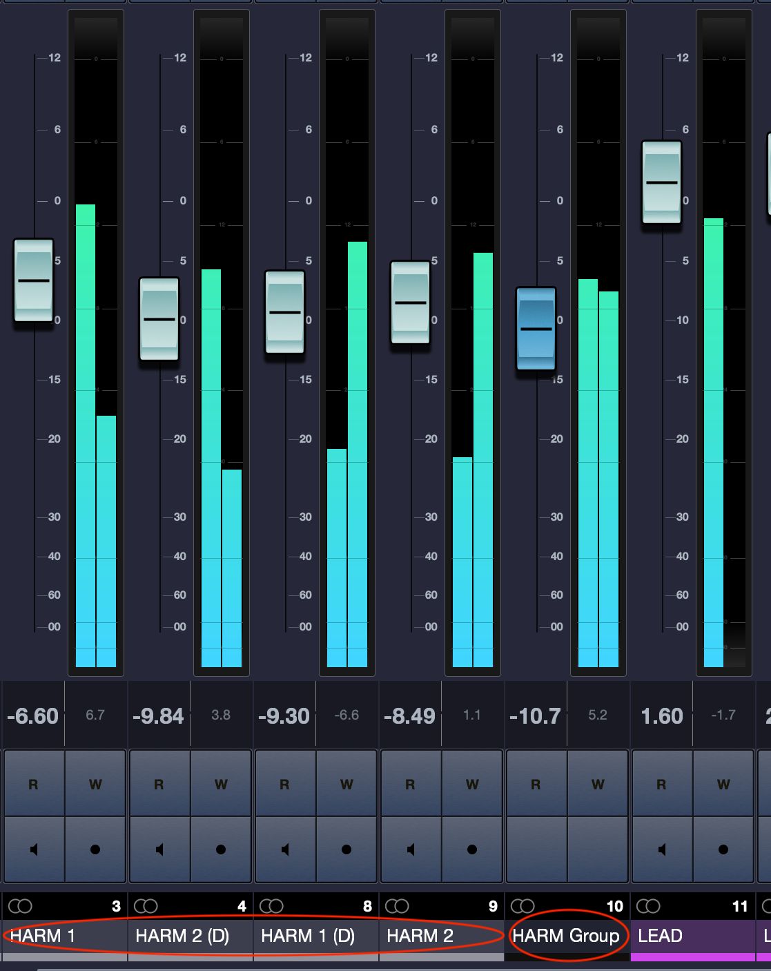 Screenshot showing music levels.