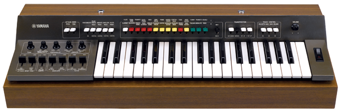 Vintage Yamaha SY 1 synthesizer keyboard.