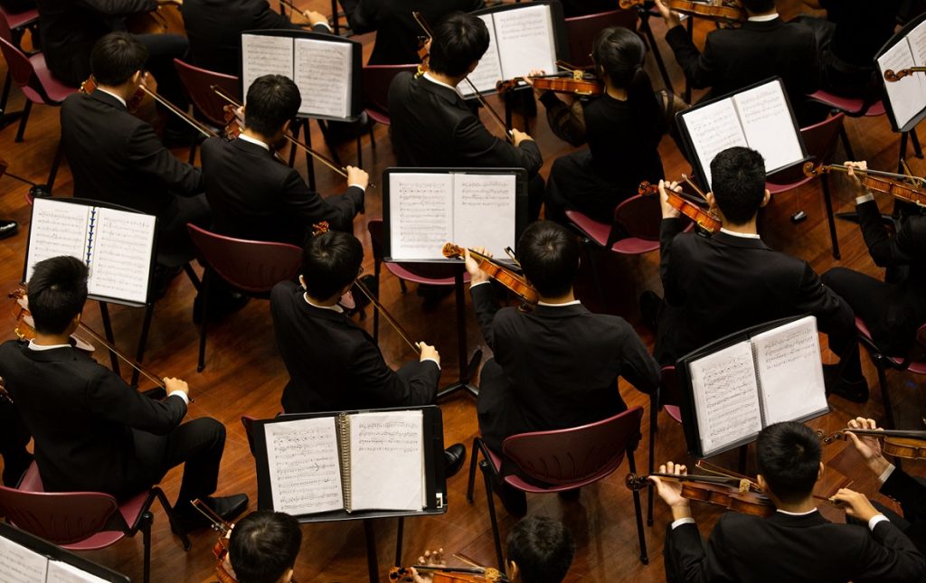 orchestra from above