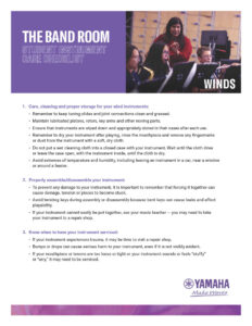 Yamaha Winds Care Checklist