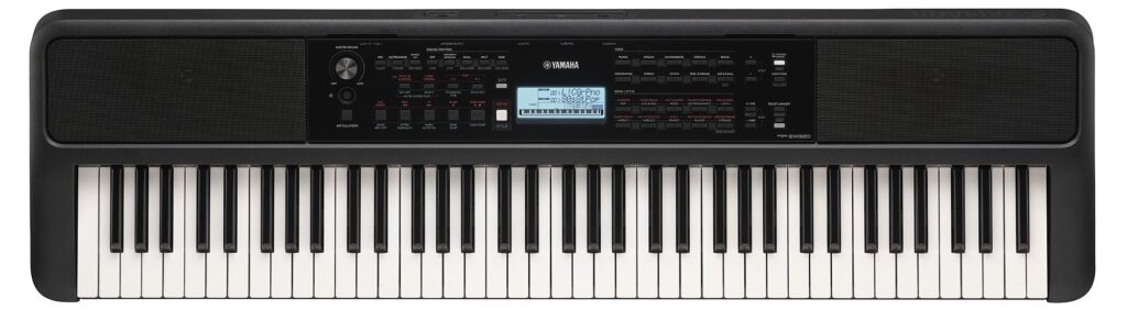 An electronic keyboard musical instrument.