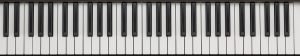 A musical keyboard.