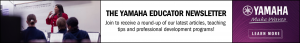 Educator Newsletter banner ad with band photo