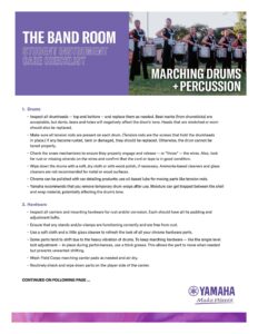Yamaha Instrument Care Guide: Marching Drums and Percussion 