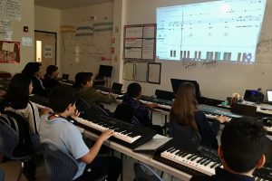 classroom for music tech
