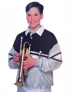 Don Stinson as a middle school trumpet player