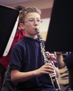 student playing clarinet 