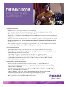 Yamaha Student Guitar Care Checklist