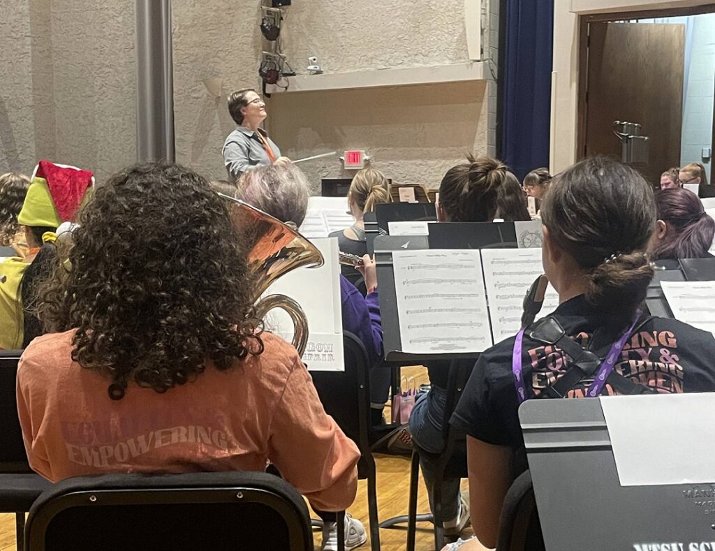 rehearsal at Southeastern Women in Music Symposium