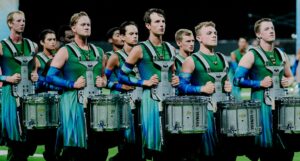 drum corps with Yamaha drums and carriers