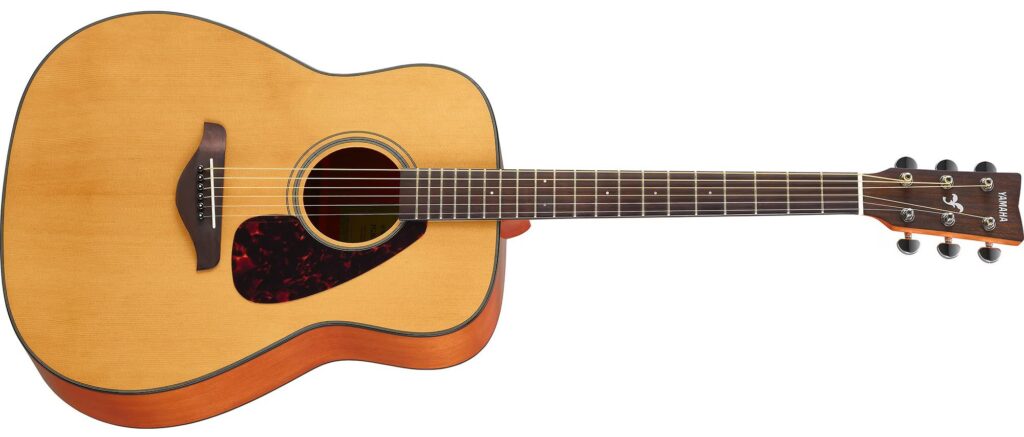 An acoustic guitar.