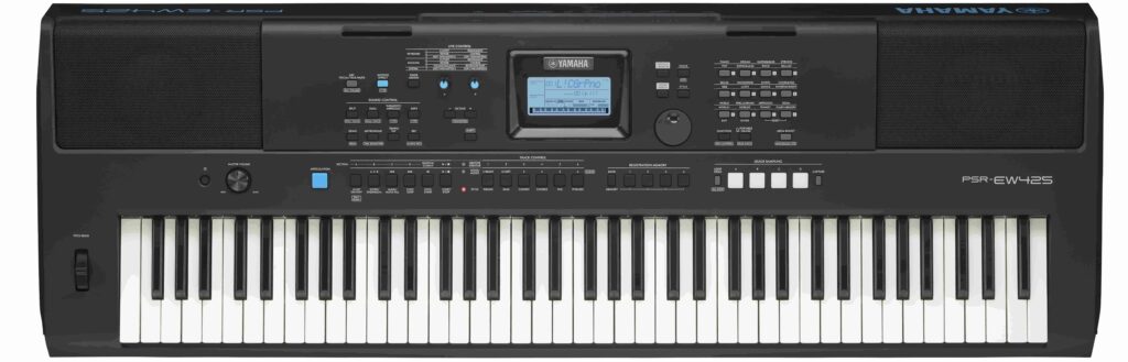 An electronic keyboard musical instrument.